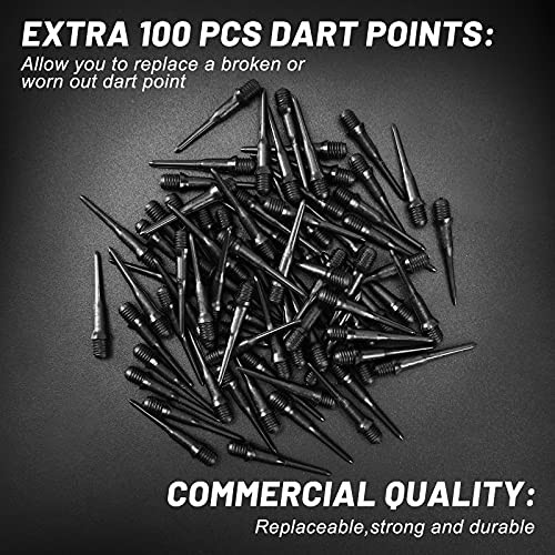 12 Pack Soft Tip Darts, Bar Dart, Plastic Tip Darts Set, Attach Extra 100