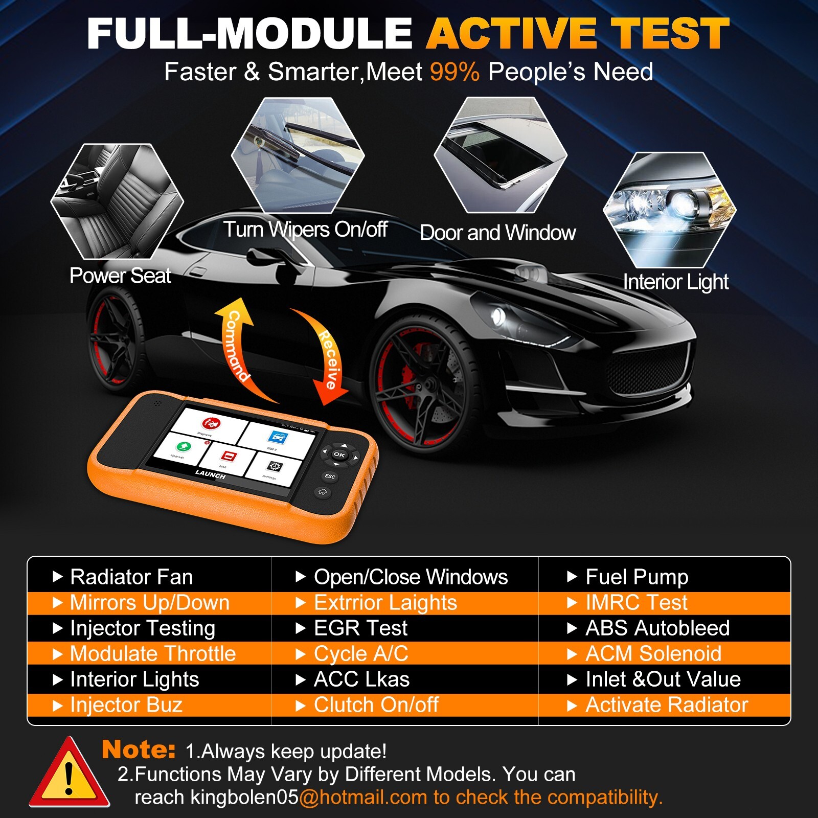 Launch Creader Elite 2.0 For Mercedes-Benz/BMW/AUDI Scanner OBD2 Diagnostic Tool