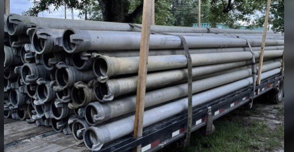 6” aluminum irrigation pipe rainbow twist lock  Connection 2500’