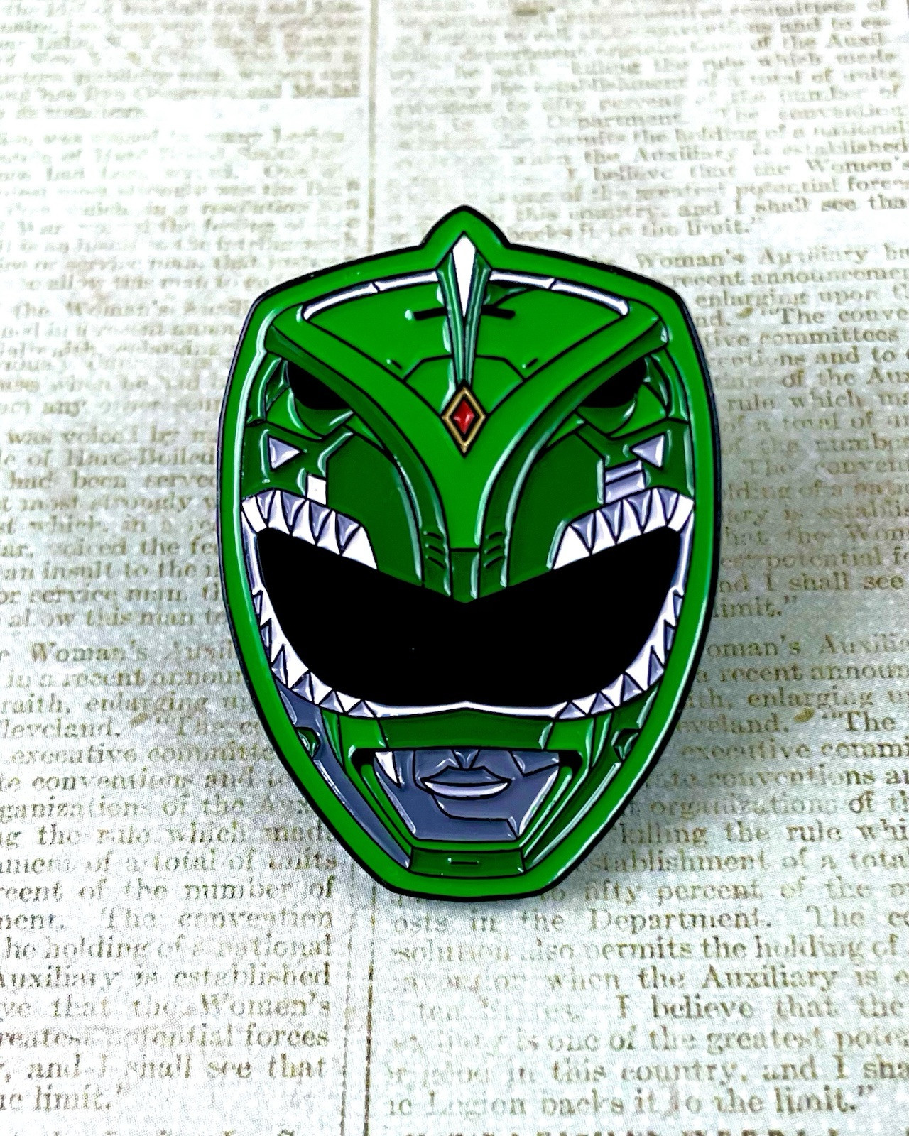Green Power Ranger 1.5 Inch Enamel Pin