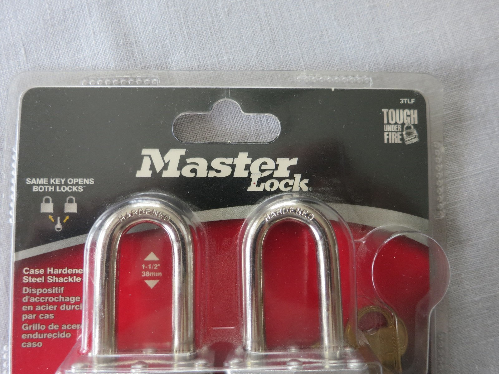 Master 2-Pack Keyed Padlock, 3TLF, New