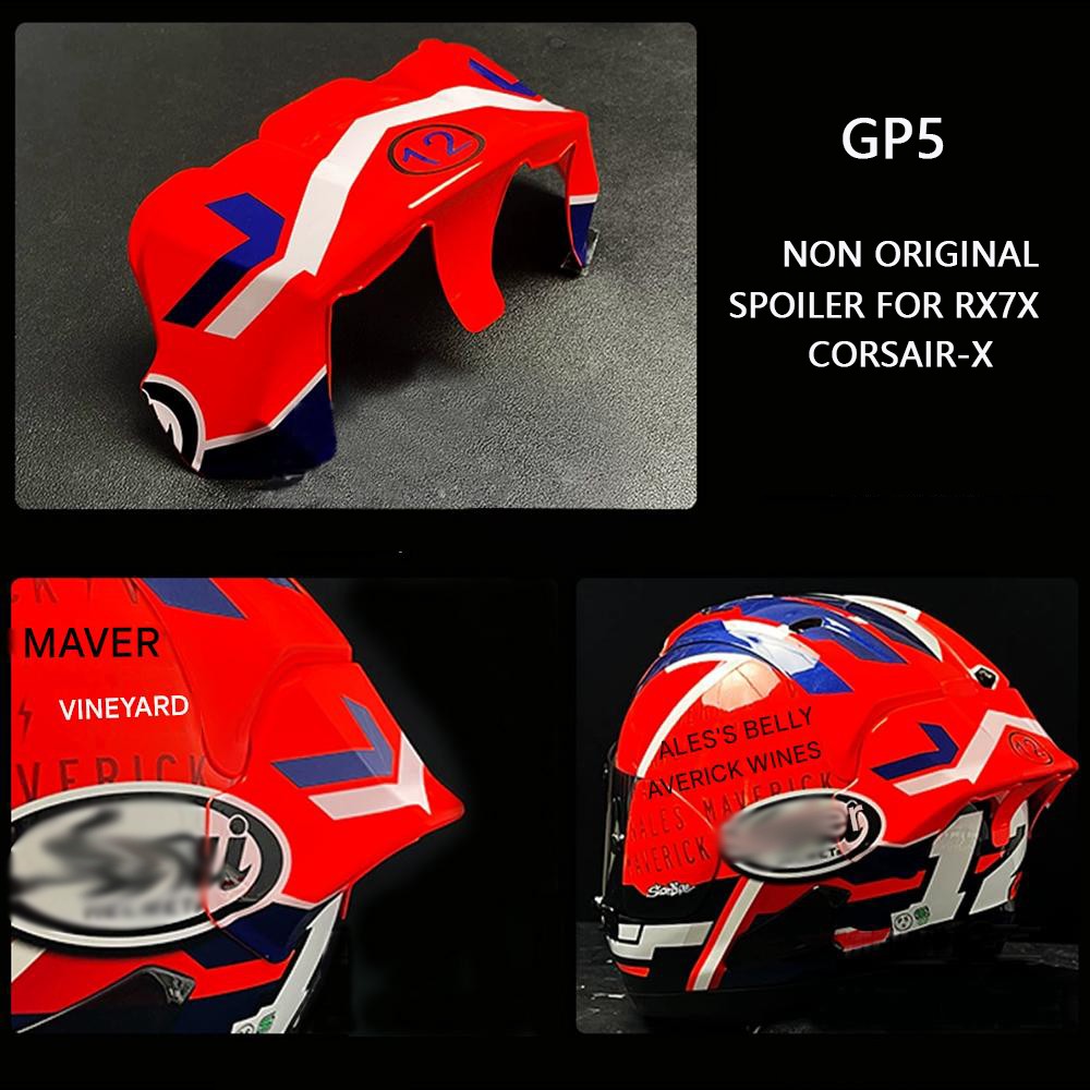Non original Rear Trim Helmet Spoiler For ARAI GP5  RX7X RX-7X Corsair-x RX7 GP