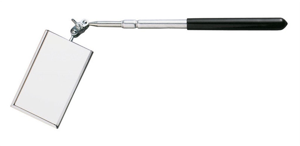 General Tools 560 Polished Chrome Silver Metal Inspection Mirror 16 H x 2 D in.