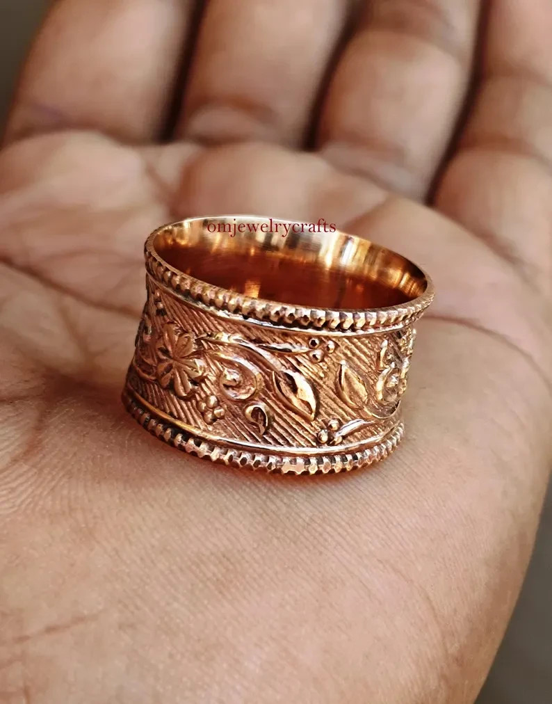 Pure 100% Copper Wrap Ring, Arthritis Thumb Ring, Solid Copper Ring, Finger Ring
