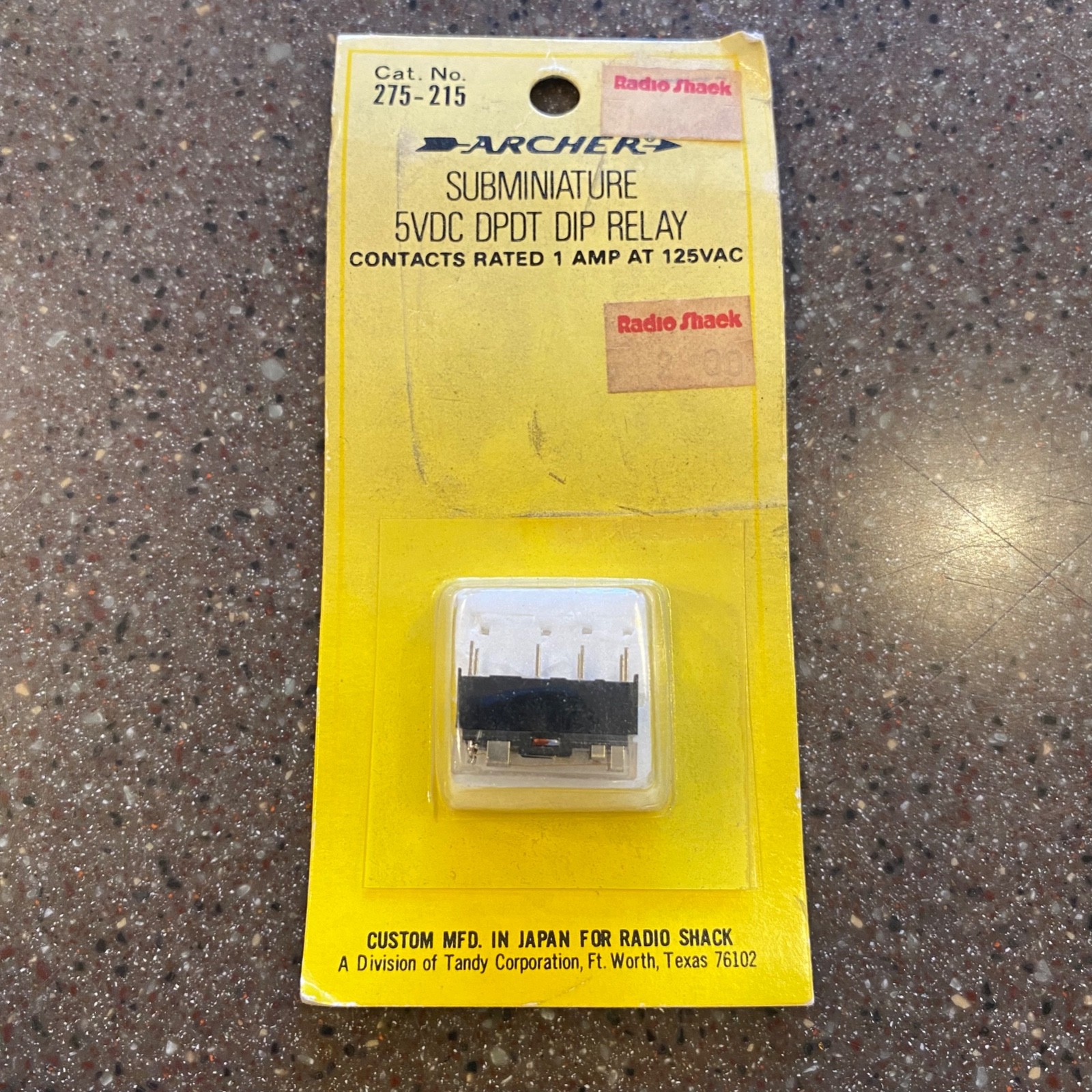 Vintage Radio Shack Archer 275-215 Subminiature 5vDC DPOT Dip Relay FE