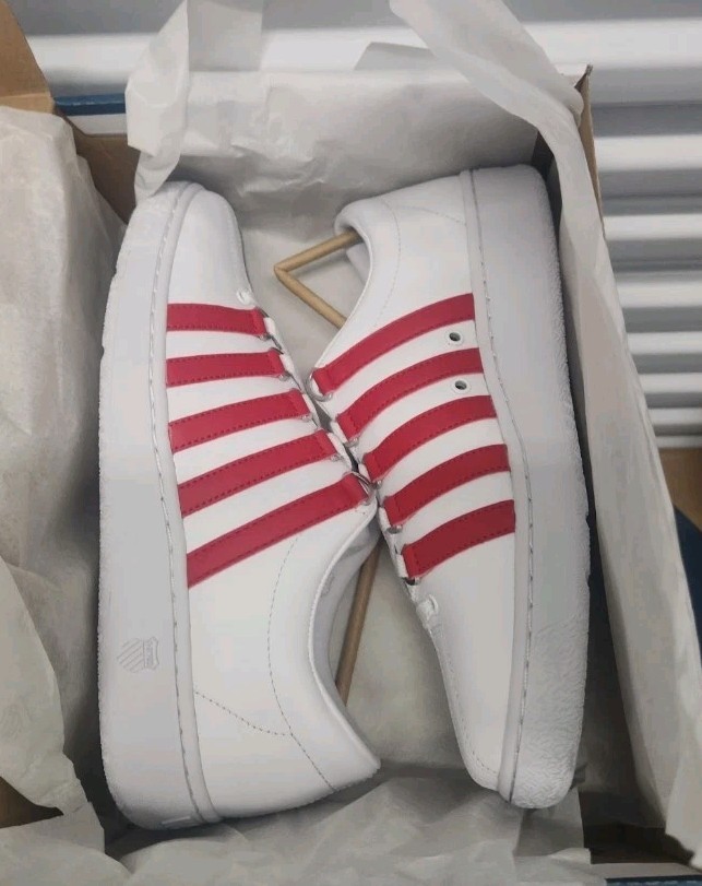 K-Swiss Mens Classic Lx 03343 11 White/red Men's Tennis Shoe's