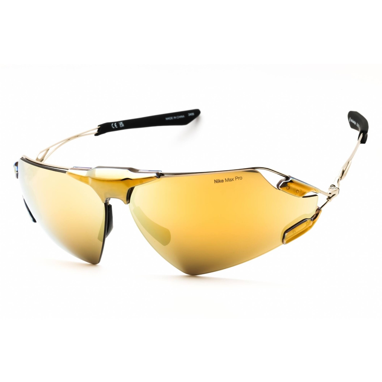 Nike Men's Sunglasses Gold/Black Titanium Rimless Frame ZEUS EDGE EV24030 700