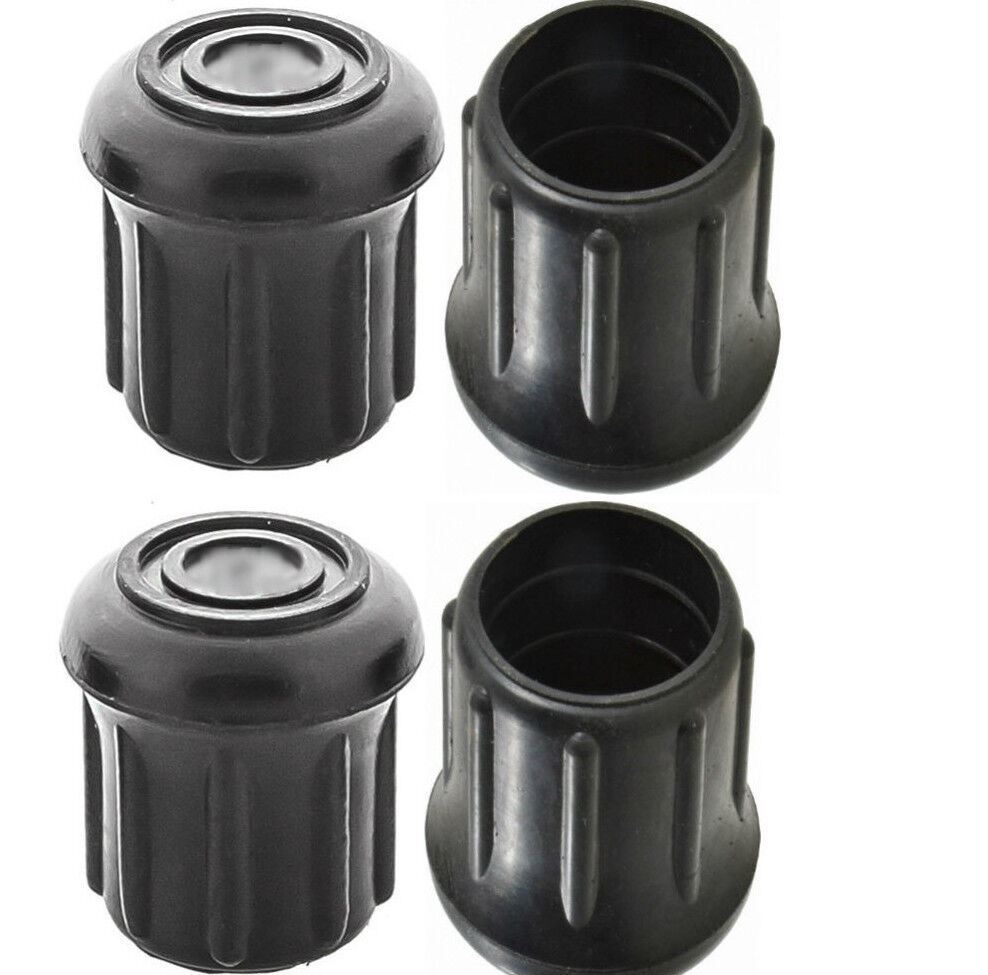 Lot of 4 Heavy Duty Rubber Cane,Walking Stick,Crutch,Walker Tip/End/Feet 1-1/8"