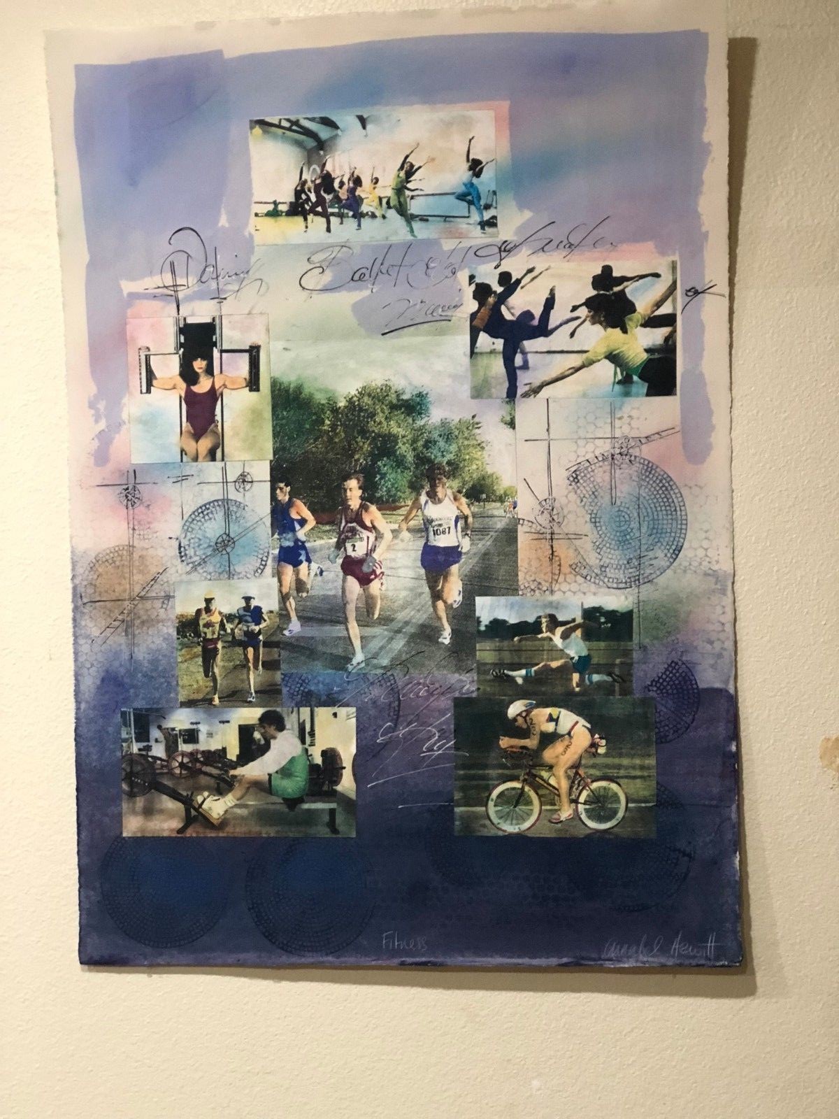 Annabel Hewitt – Original Mixed Media Collage – “Fitness”