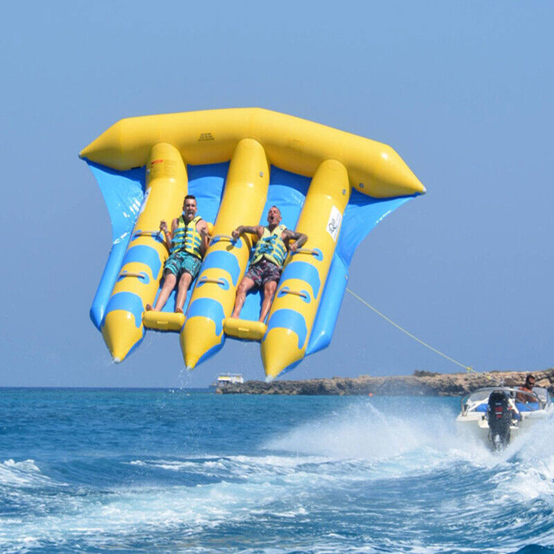 4-6 People 13ft Inflatable Fly Fish Towable Banana Boat Tube For Sea Beach Games