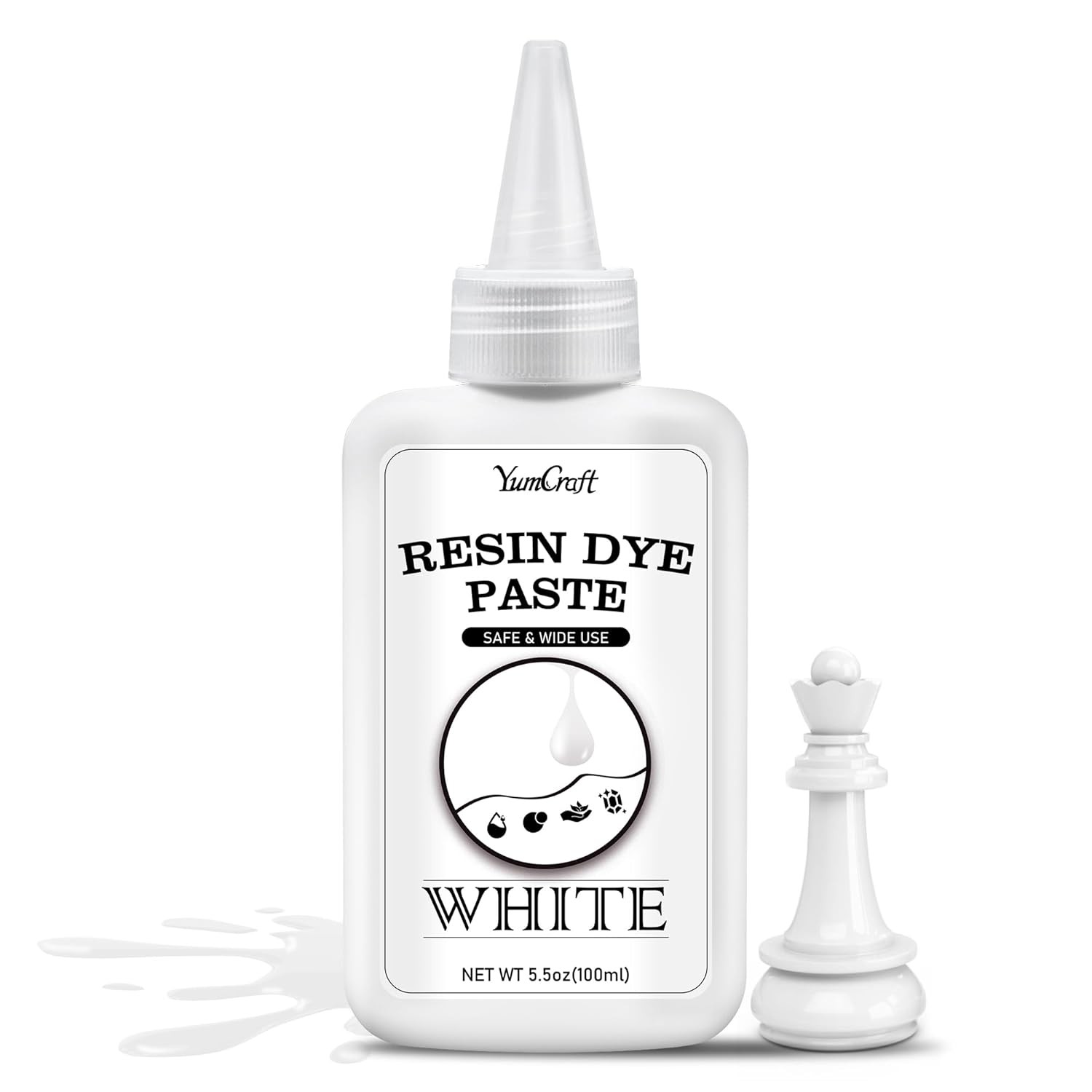 White Epoxy Resin Pigment Paste - 4.5oz Concentrated Black Dye