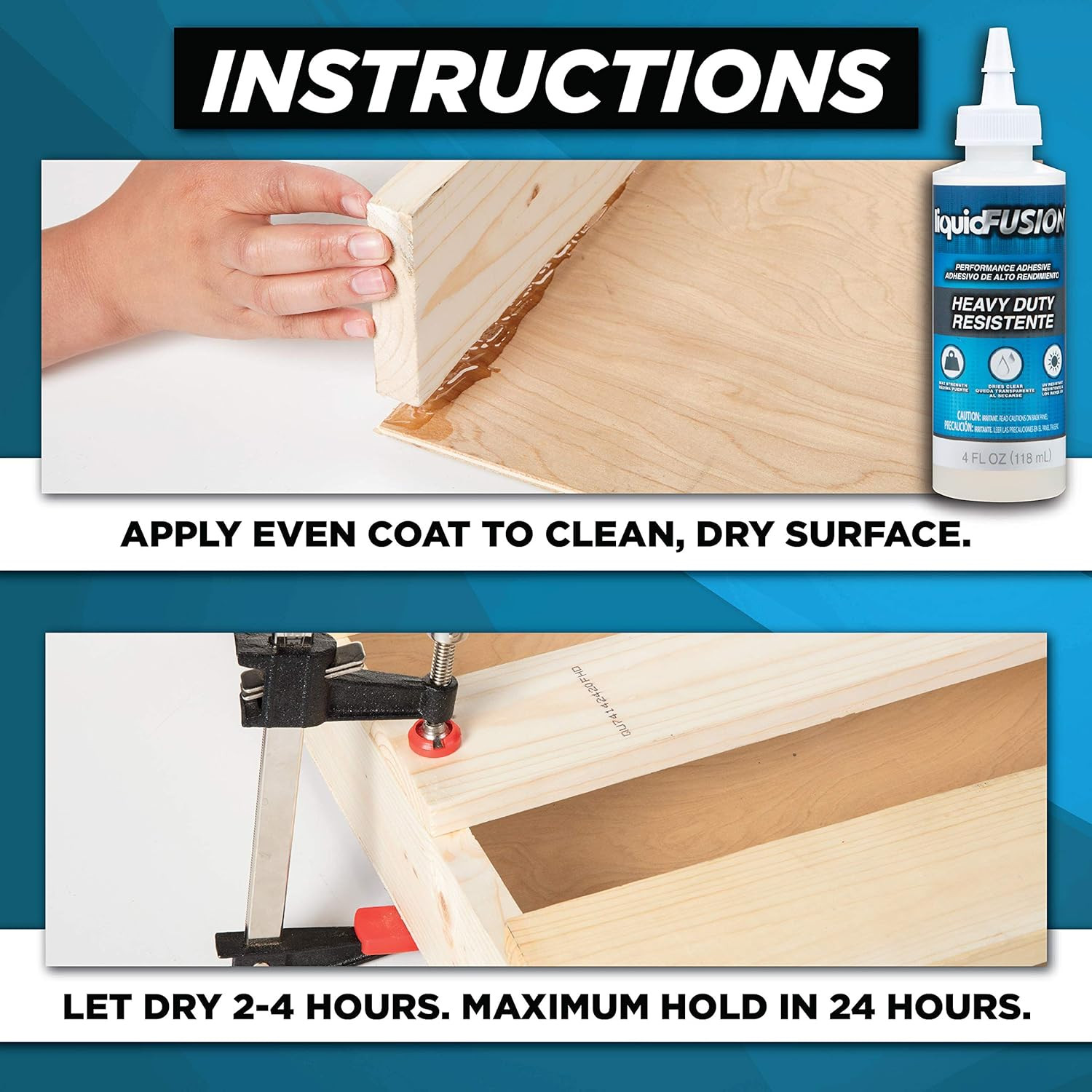 Liquid Fusion Heavy-Duty Glue 4 Fl Oz, Maximum Strength, Nontoxic & Dries Clear,