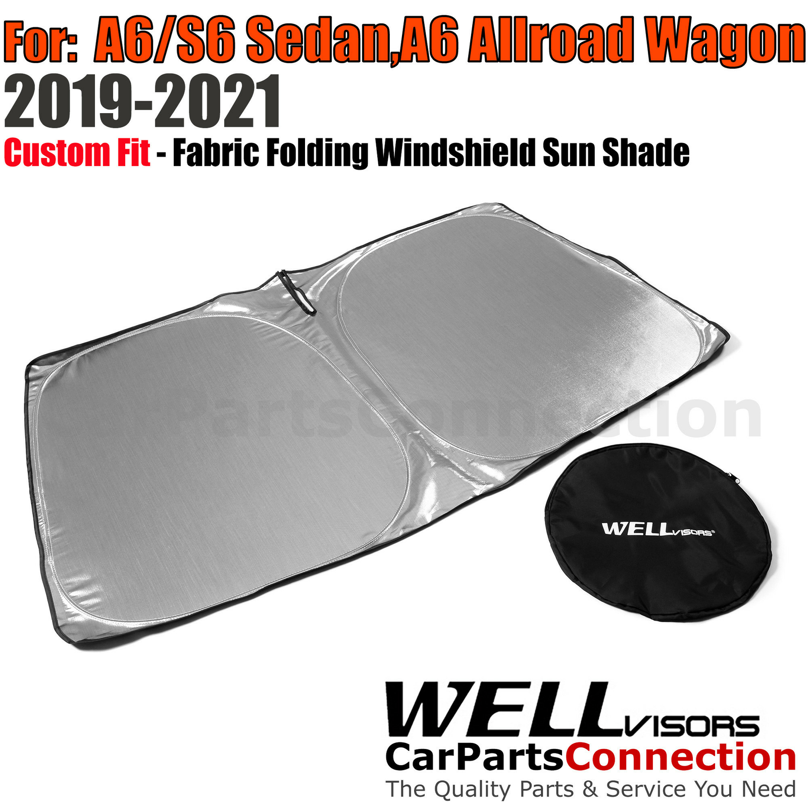 WellVisors Windshield Sun Shade For Audi A6 Sedan Allroad Wagon S6 2019-2021