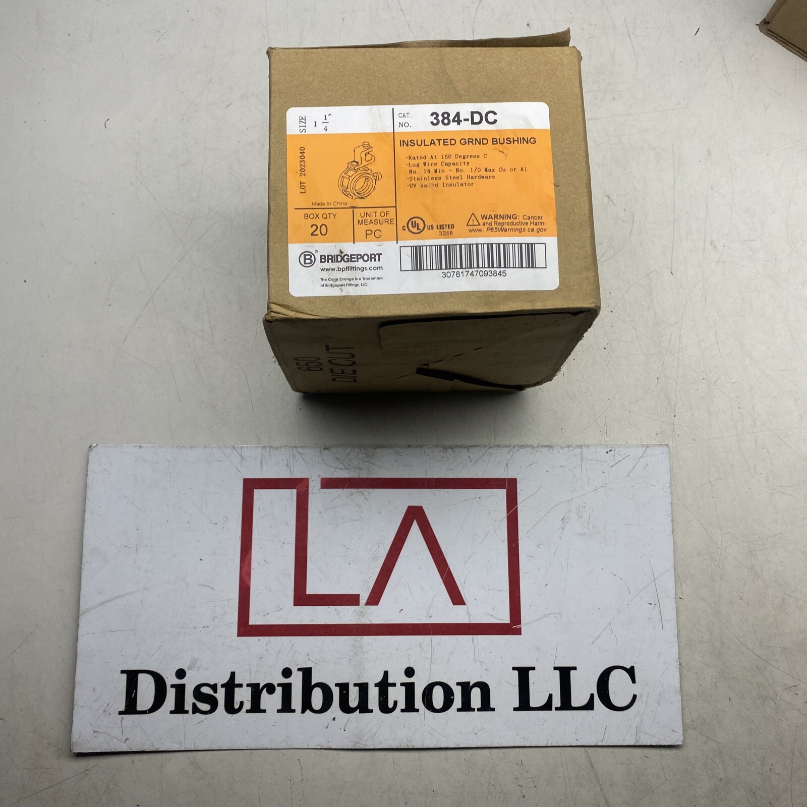 Bridgeport Diecast Insulated Grounding Bushing, 384-DC, 1-1/4", (Qty:20)