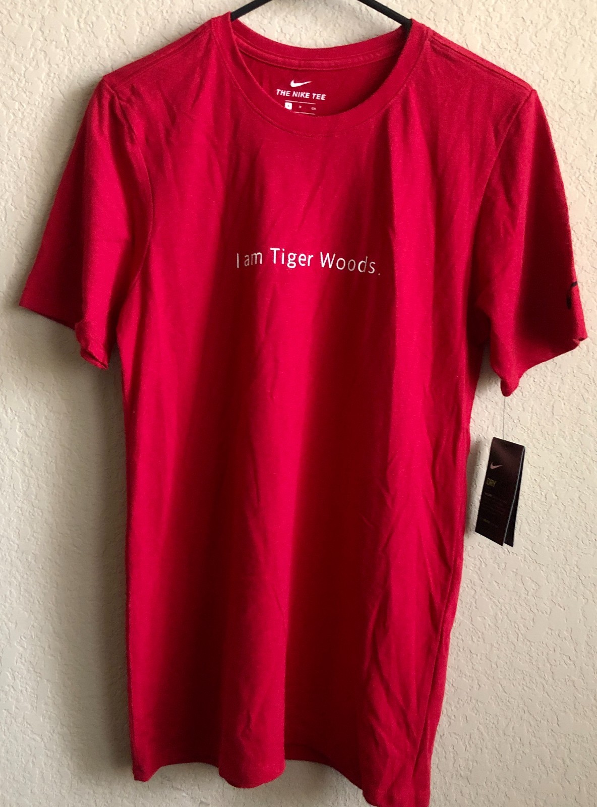Nike Men's Dri-Fit "I AM TIGER WOODS" T-Shirt CW2577 687 Red GOLF TW Size Large