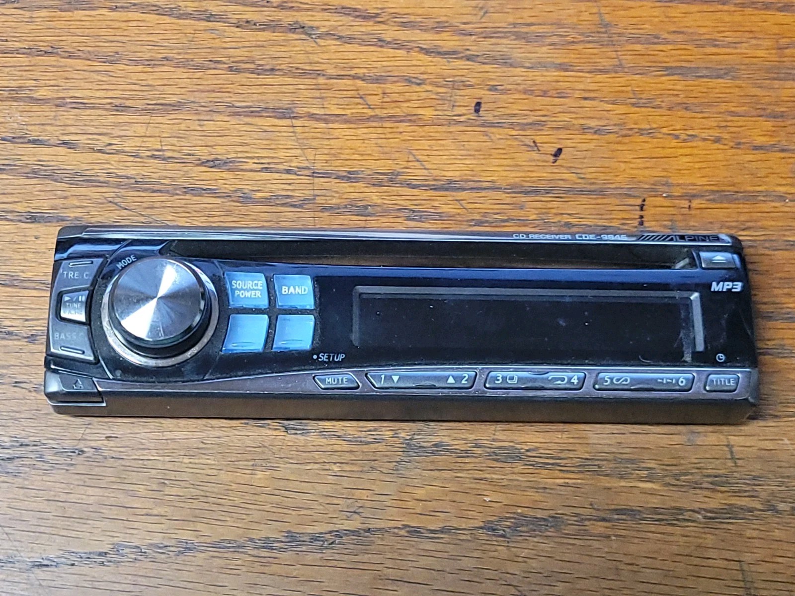 Alpine CDE-9846 Radio Car Stereo Faceplate .. am/fm cd Reciever