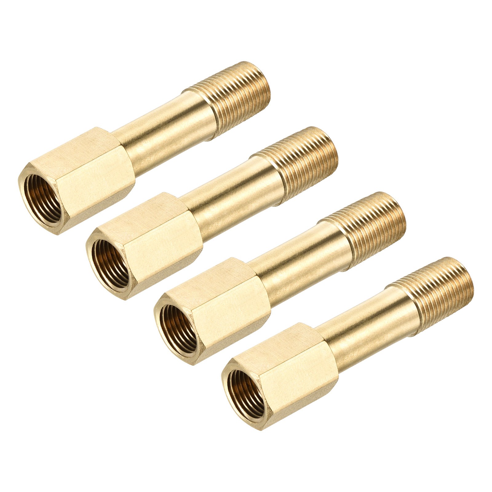 Brass Pipe Fitting G1/8 Adapter 50mm Extension Connector Hex Coupling 4 Pack