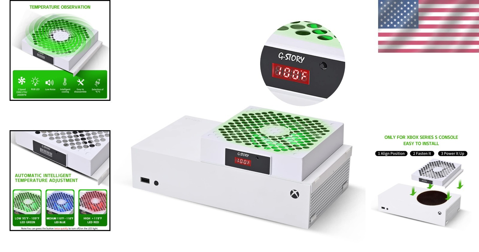 Xbox Series S Cooling Fan with Temperature Control