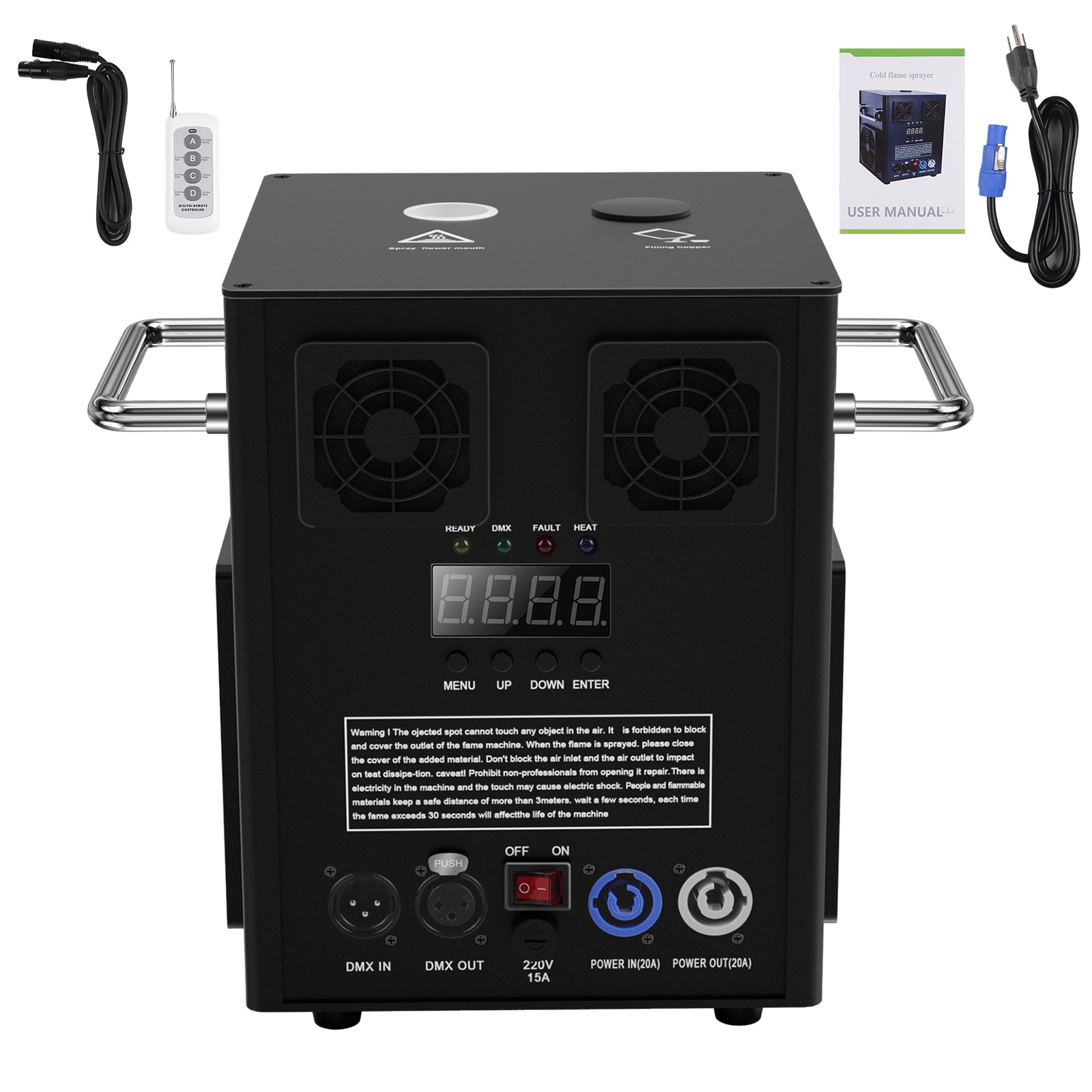 2PCS 700W DMX Cold Spark Machine Firework Machine Wedding &Flight Case
