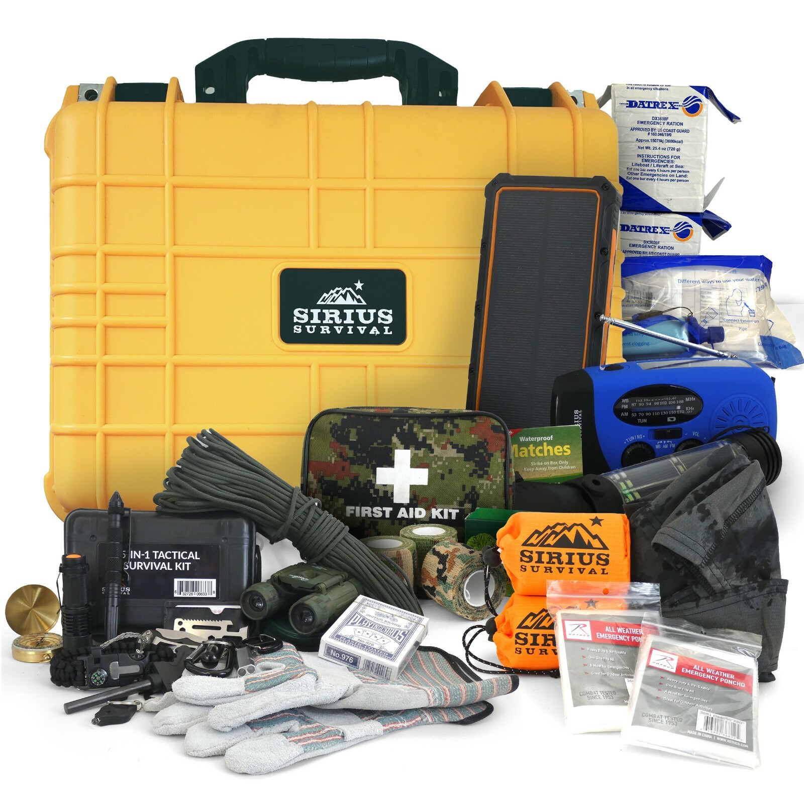 Emergency Preparedness & Survival Kit for 2, Over 175 Pcs, Waterproof Hard Case