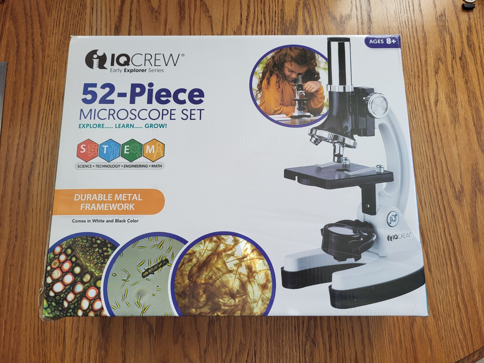 New IQ Crew 52-Pieace Microscope Set - Early Explorer Series - STEM Ages 8+