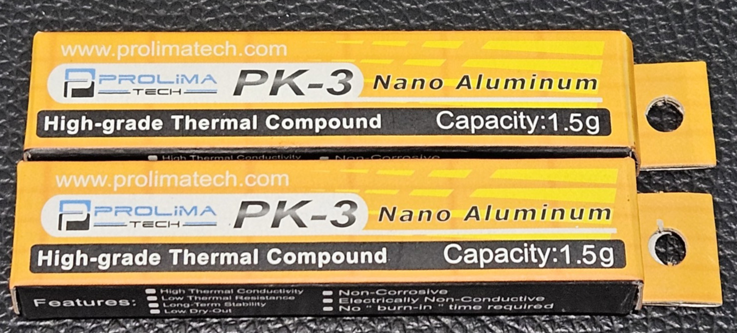 2 Packs of Prolimatech PK-3 Nano Aluminium Thermal Compound 1.5g -
