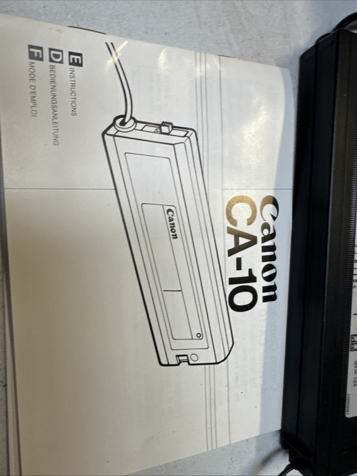 Canon CA-10 Compact Power Adaptor Untested