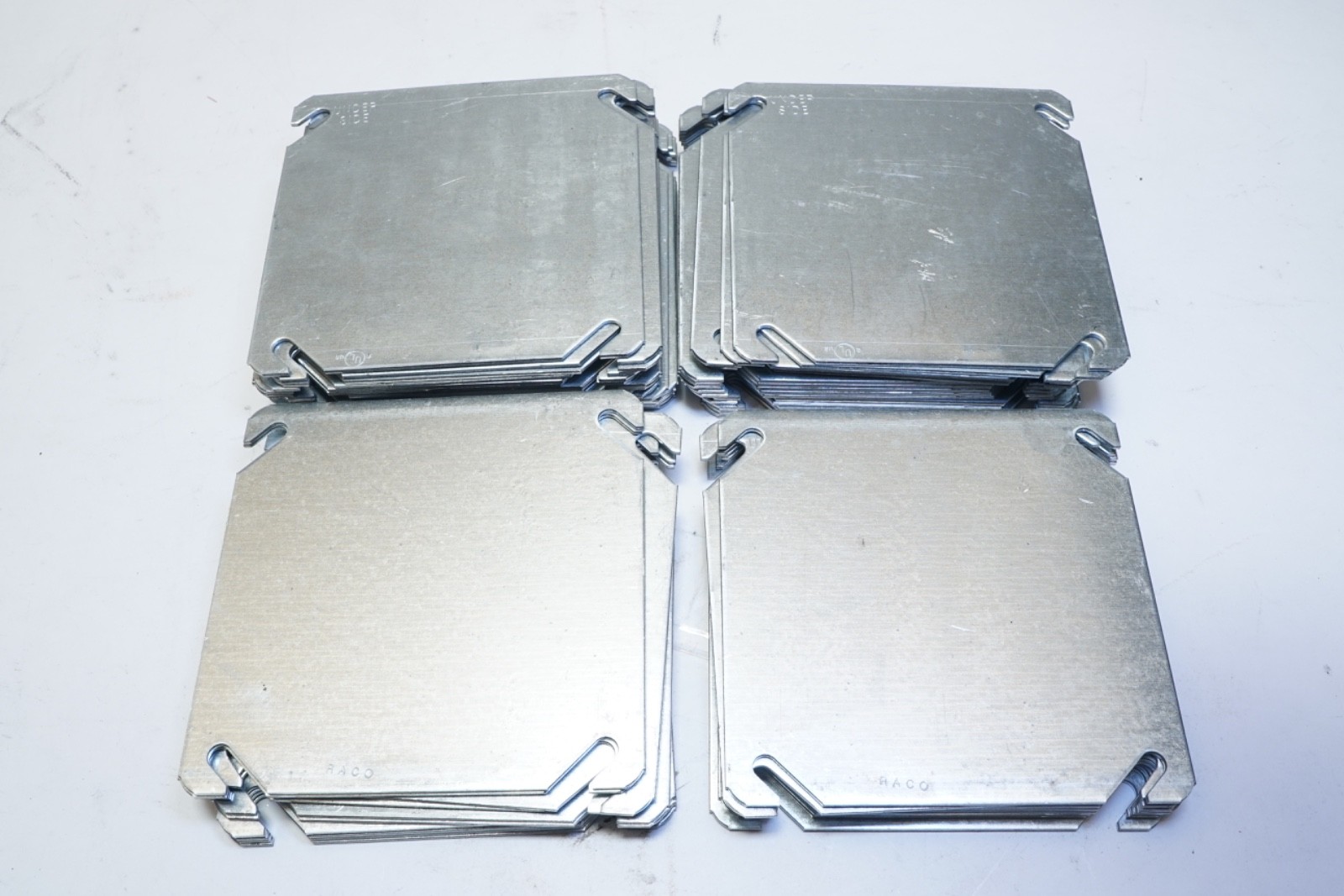 New Lot of 49 Raco 4 in. Square Box Cover, Steel, Flat, Blank 752 Ships FREE