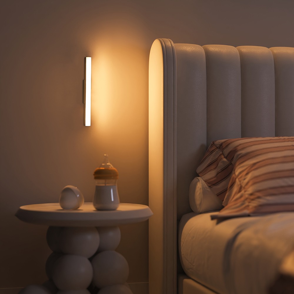 LED Wall Light Rechargeable Magnetic Remote Control Sconce Light, 3 Color Modes