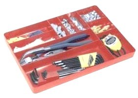 Ernst 5010 "The Tray Classic" 10-Compartment Tool Organizer RED