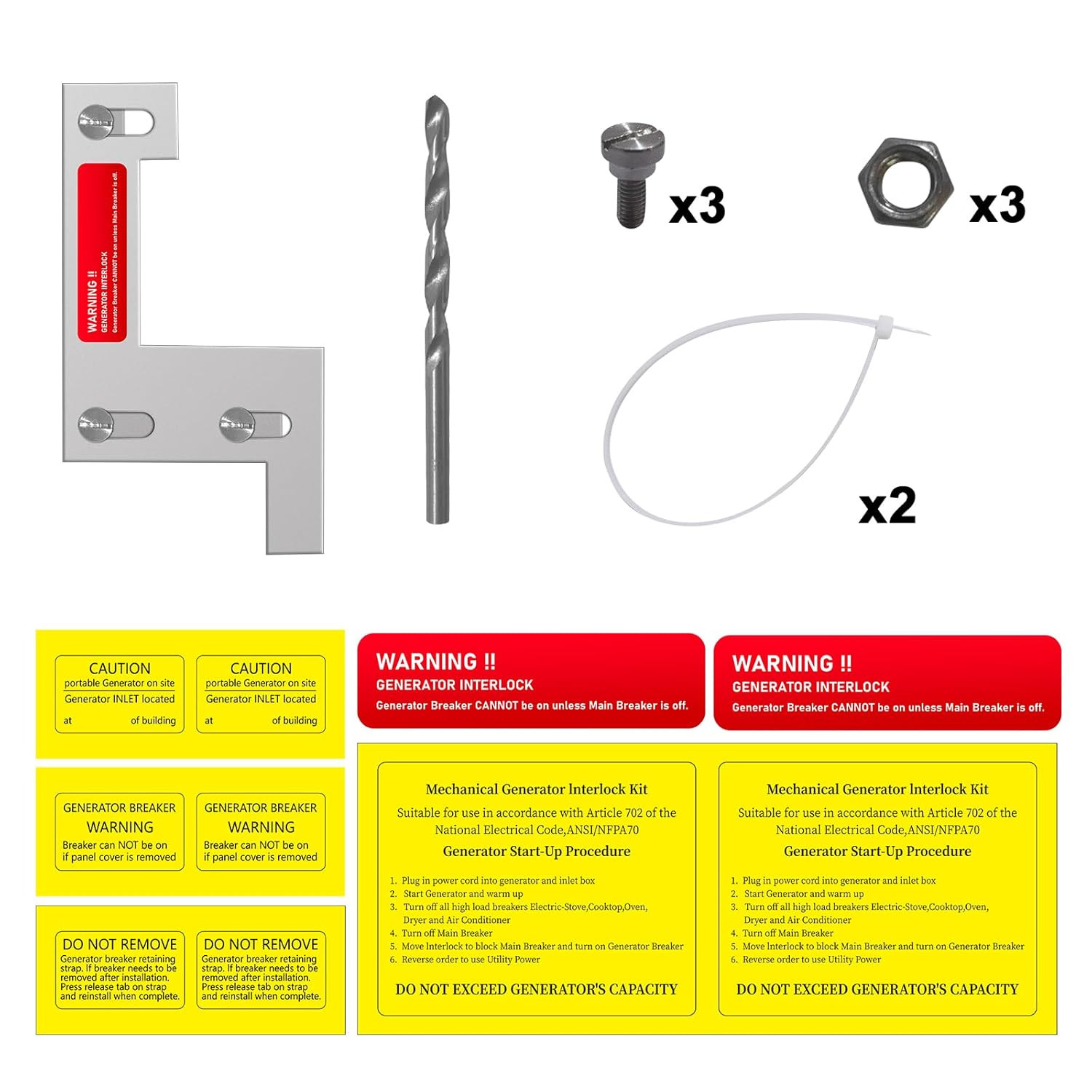 Generator Interlock Kit Compatible with Siemens,Ite,Gould Murray and Thomas and