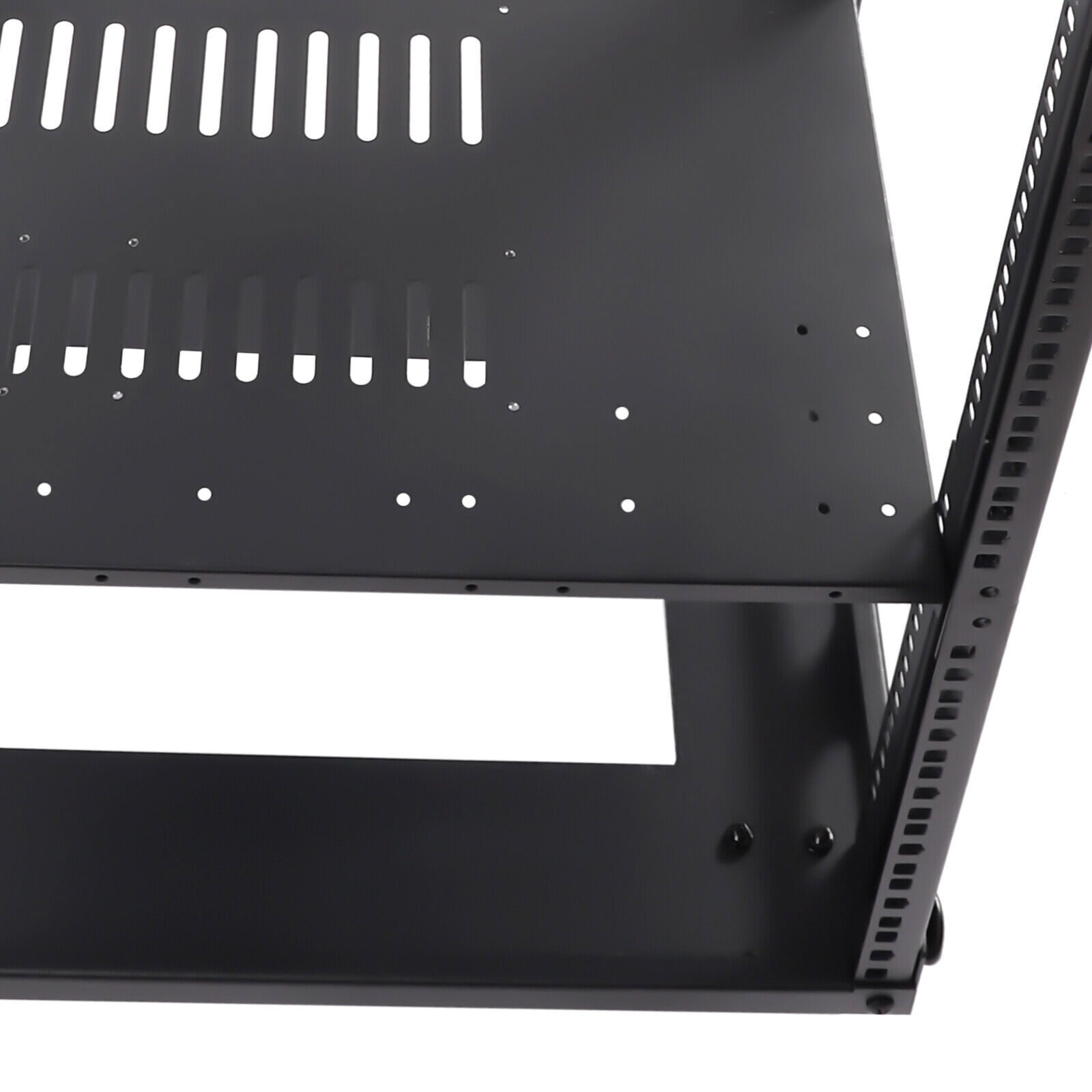 18U 4 Post Open Frame 18.5" Network Server Rack on Caters Adjustable Partition
