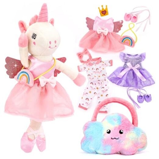 Unicorns Toys for Girls Age 4-6 Ballerina Doll Stuffed Animal Girl Toys Age 4