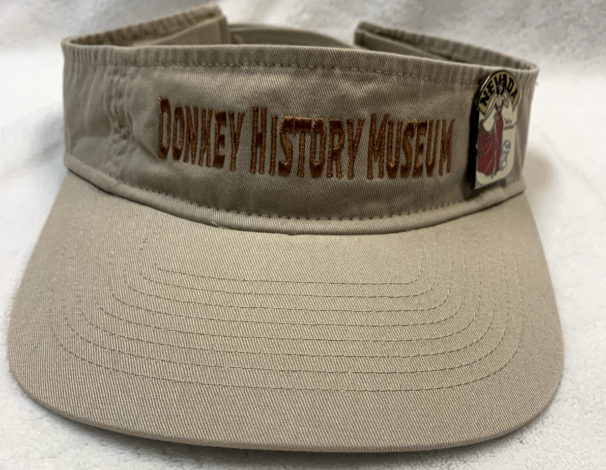 Donkey History Museum Visor with Nevada "It's a GAMBLE" Pin included!