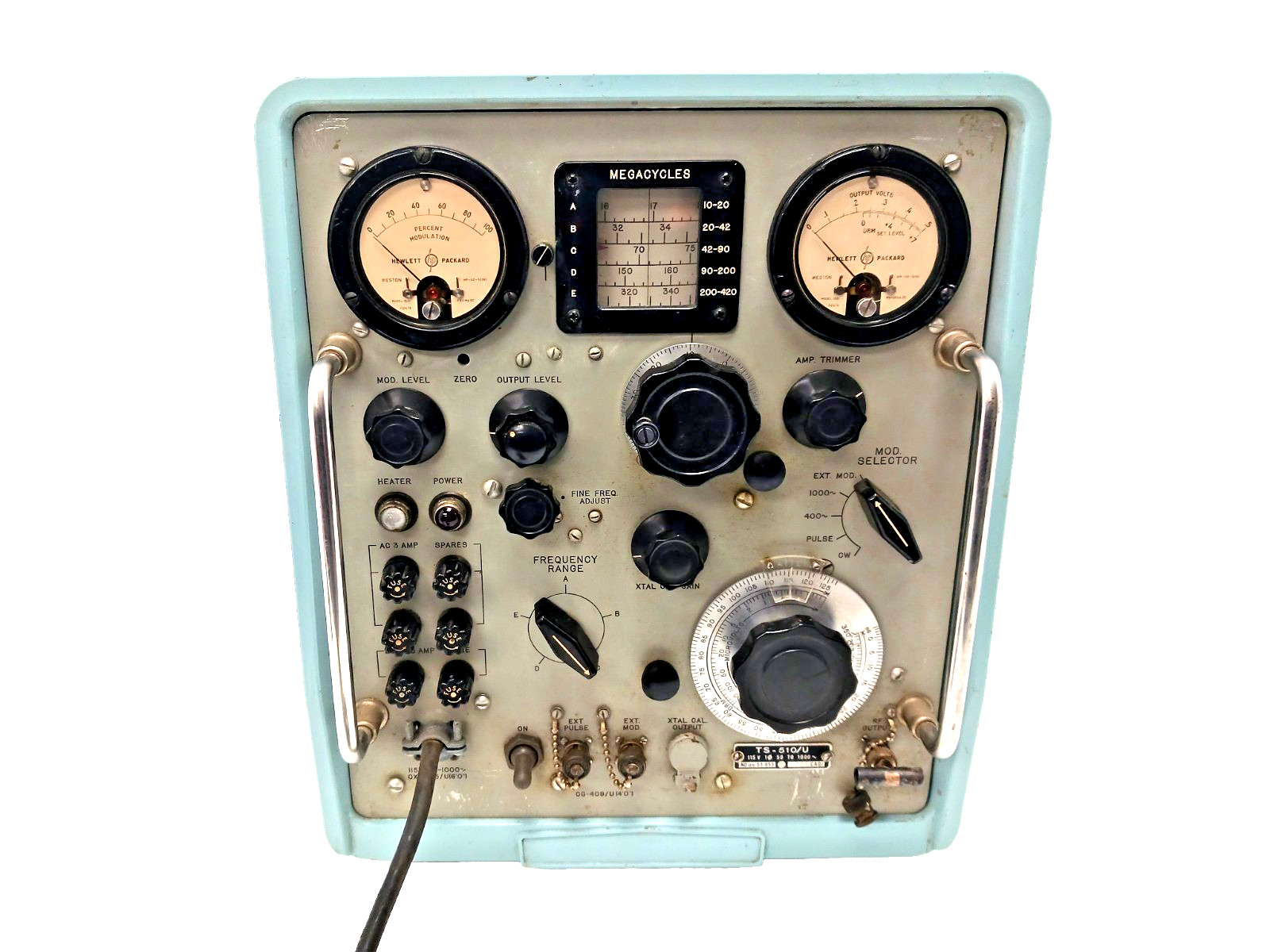 Hewlett Packard TS-510/U Signal Generator US Navy - POWERS ON