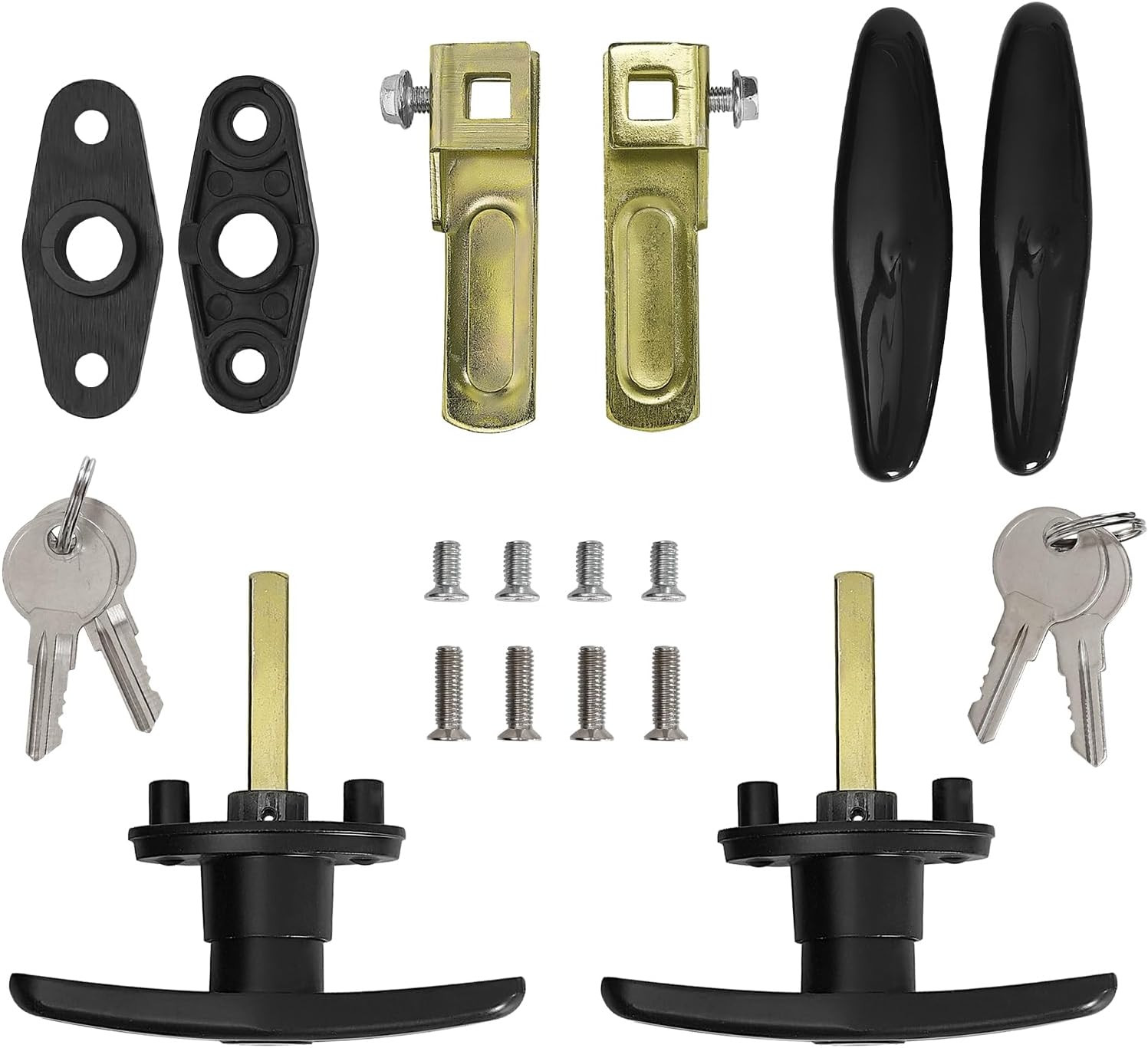 Matching T-Handles Lock Set Locking T-Handle Set for Truck Camper Shell with Dus