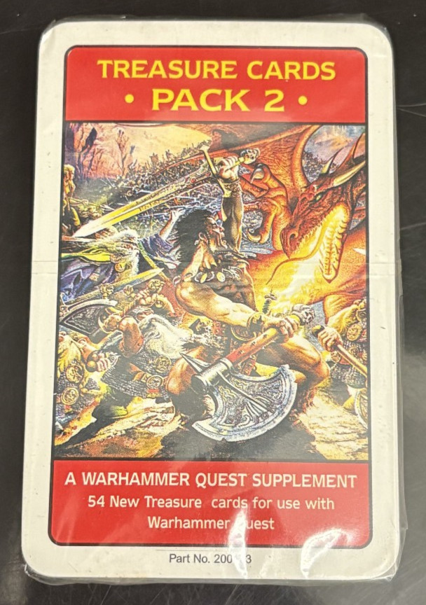 SEALED Warhammer Quest - 1995 Games Workshop Treasure Expansion Cards Pack 2