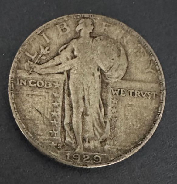 1929-S Standing Liberty Silver Quarter 25c -- XF