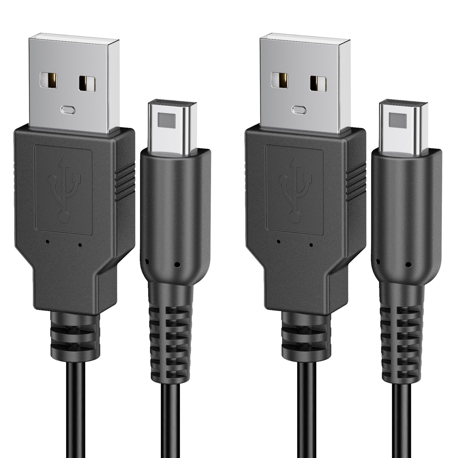 2 Pack Charger Cable For Nintendo New 3DS XL 3DS New 2DS USB Power Cord