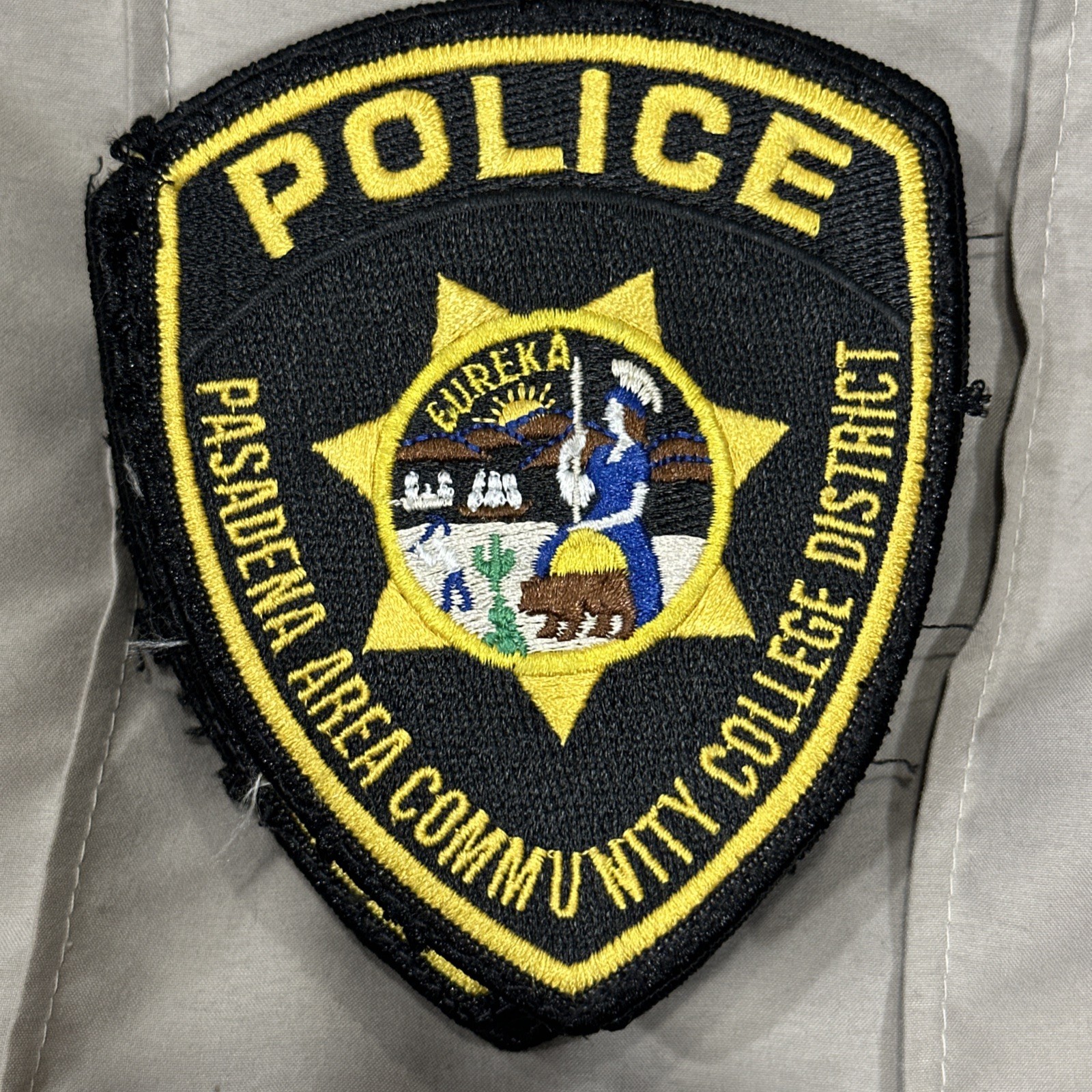 Pasadena Area Community College District Police Officer Patch Single One