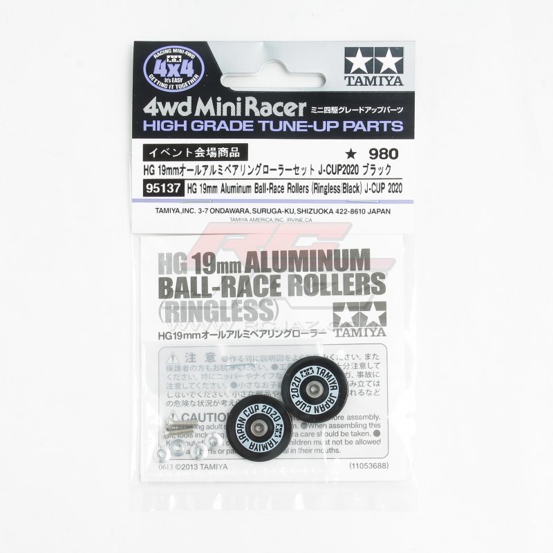 Tamiya 95137 Mini 4WD HG Aluminum 19mm(Ringless)Ball-Race Rollers J-Cup 2020