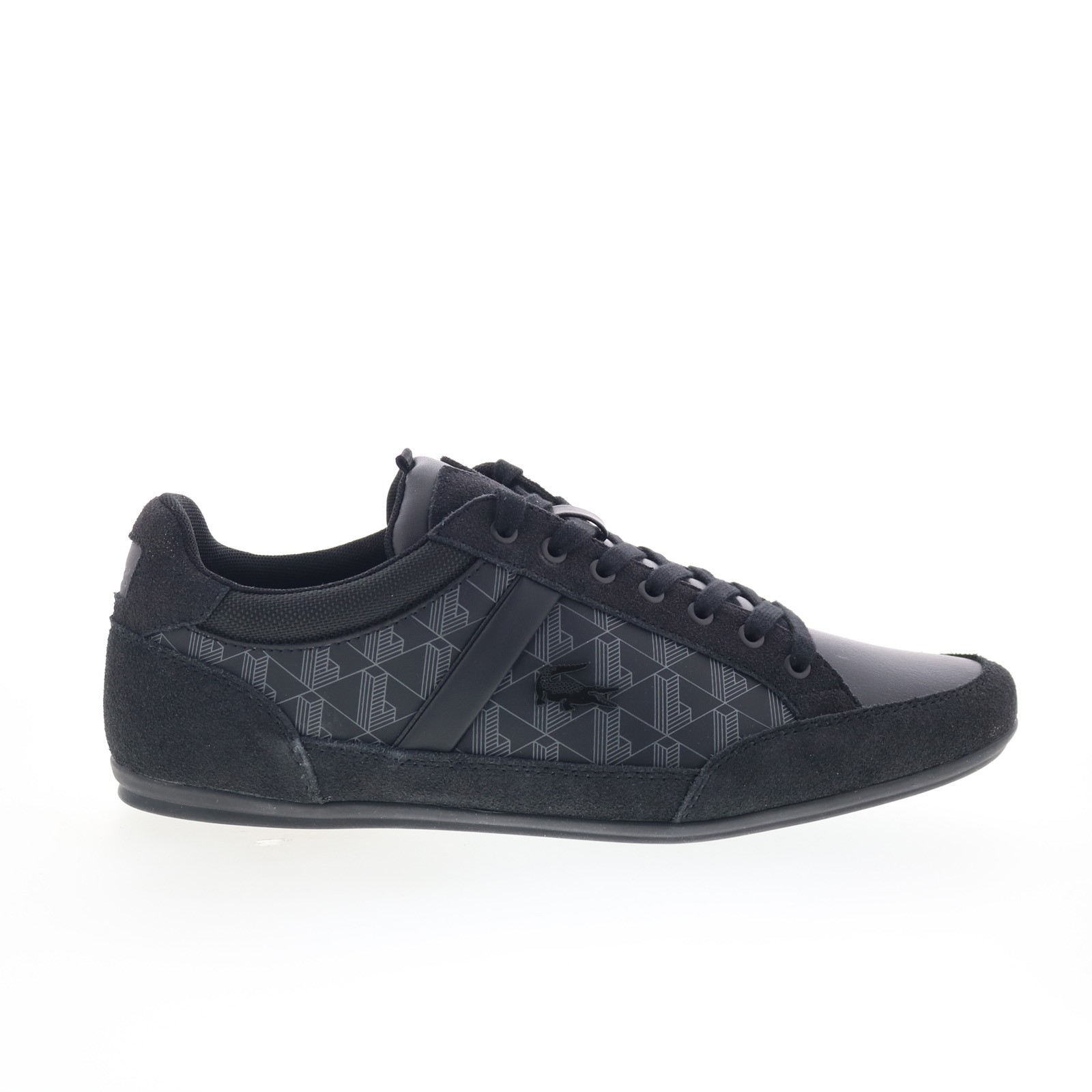 Lacoste Chaymon 125 2 CMA Mens Black Suede Lifestyle Sneakers Shoes