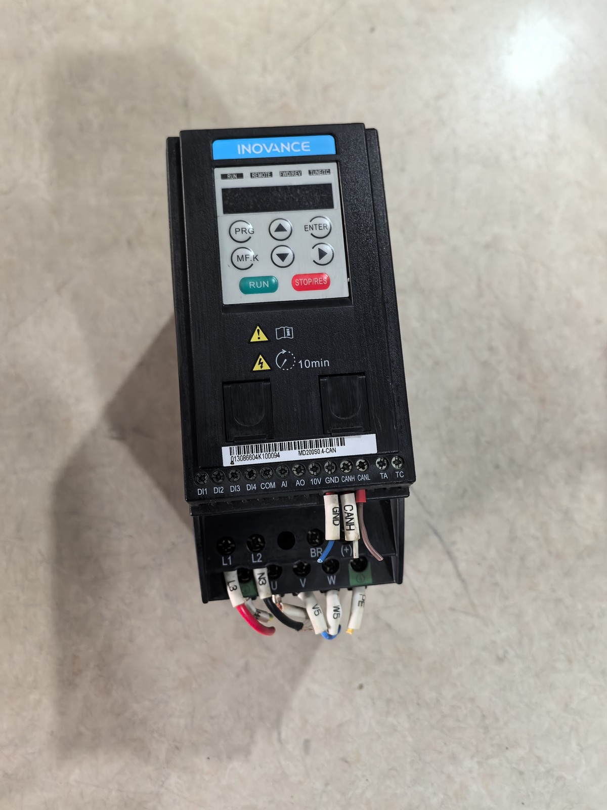 1Pcs Used inovance inverter MD200S0.4-CAN 400W 220V 0.4KW