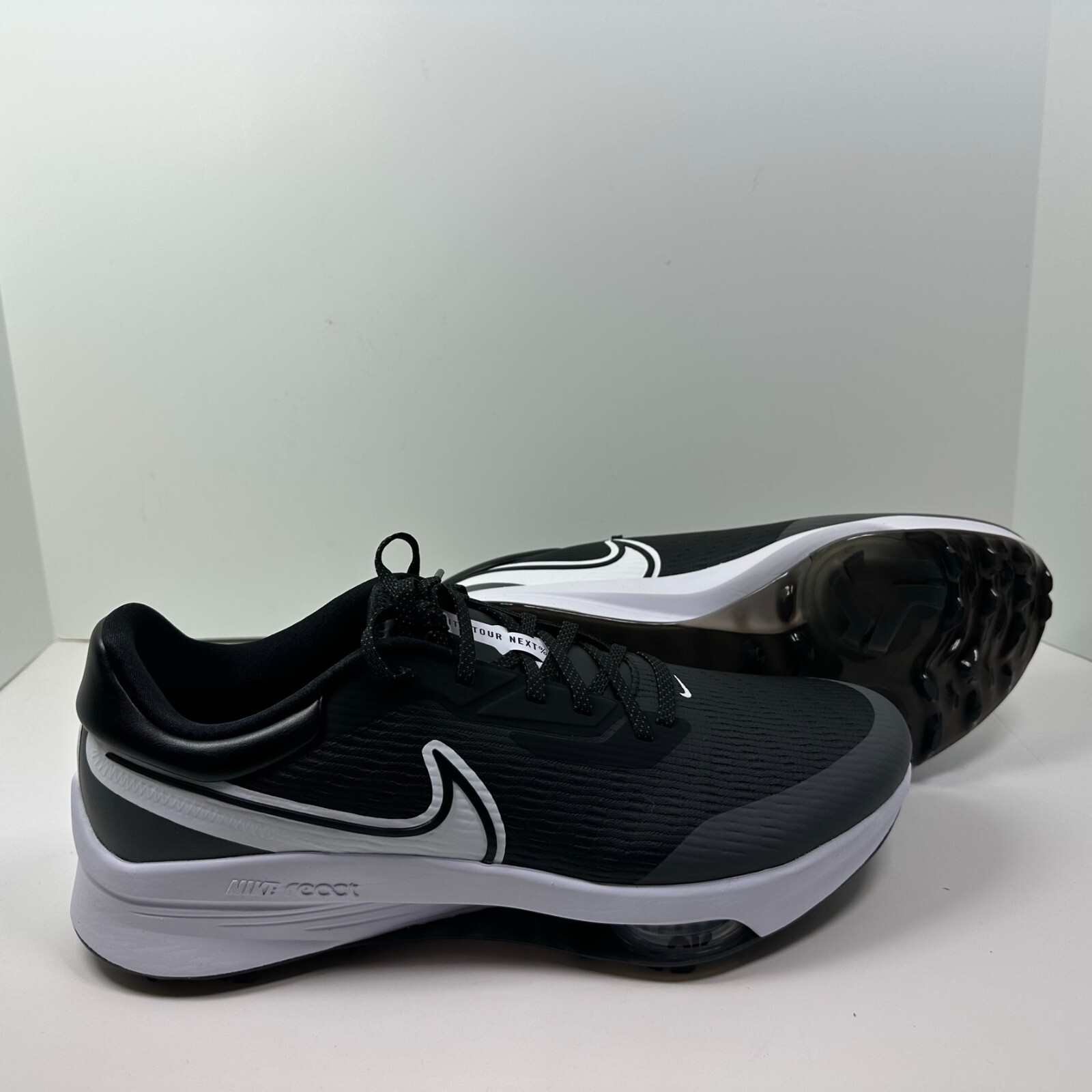 Nike Air Zoom Infinity Tour Next React Golf Shoes NEW Swoosh Black NICE