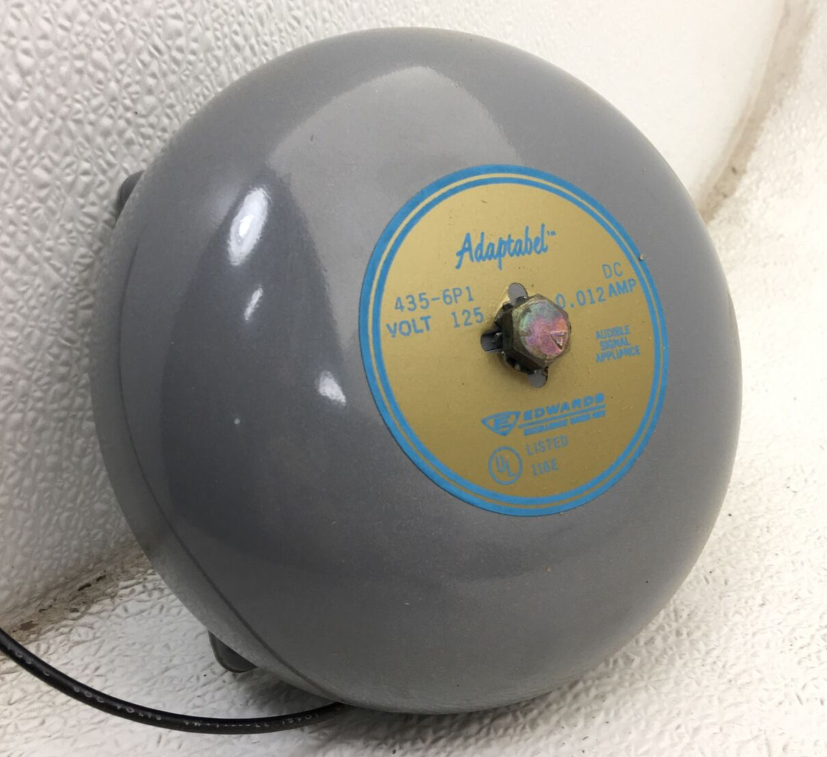 435-6P1 EDWARDS SIGNALING ADAPTABEL 6 INCH BELL 125 VDC