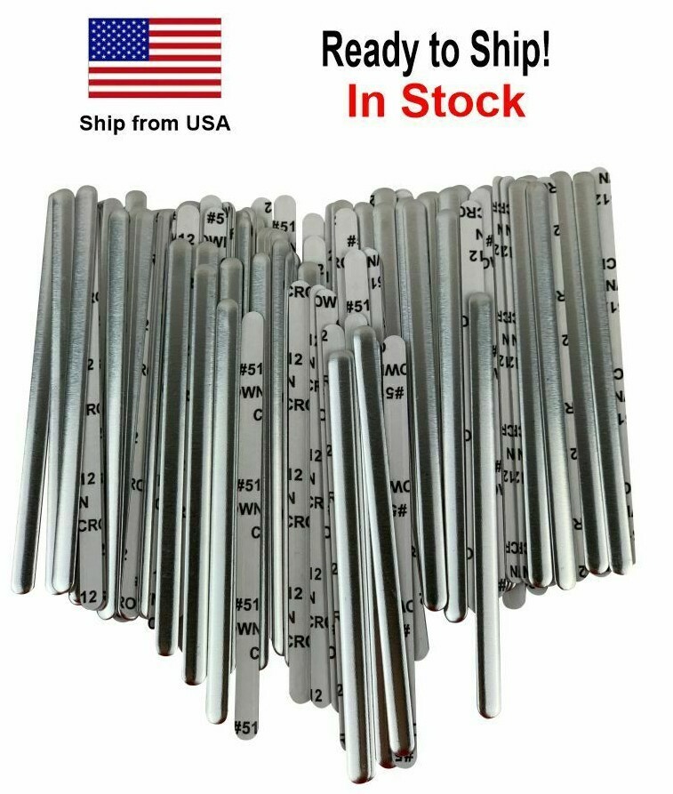 Nose Bridge Strip 100Pcs Flat Aluminum Clip Wire for Sewing Crafts Mask DIY