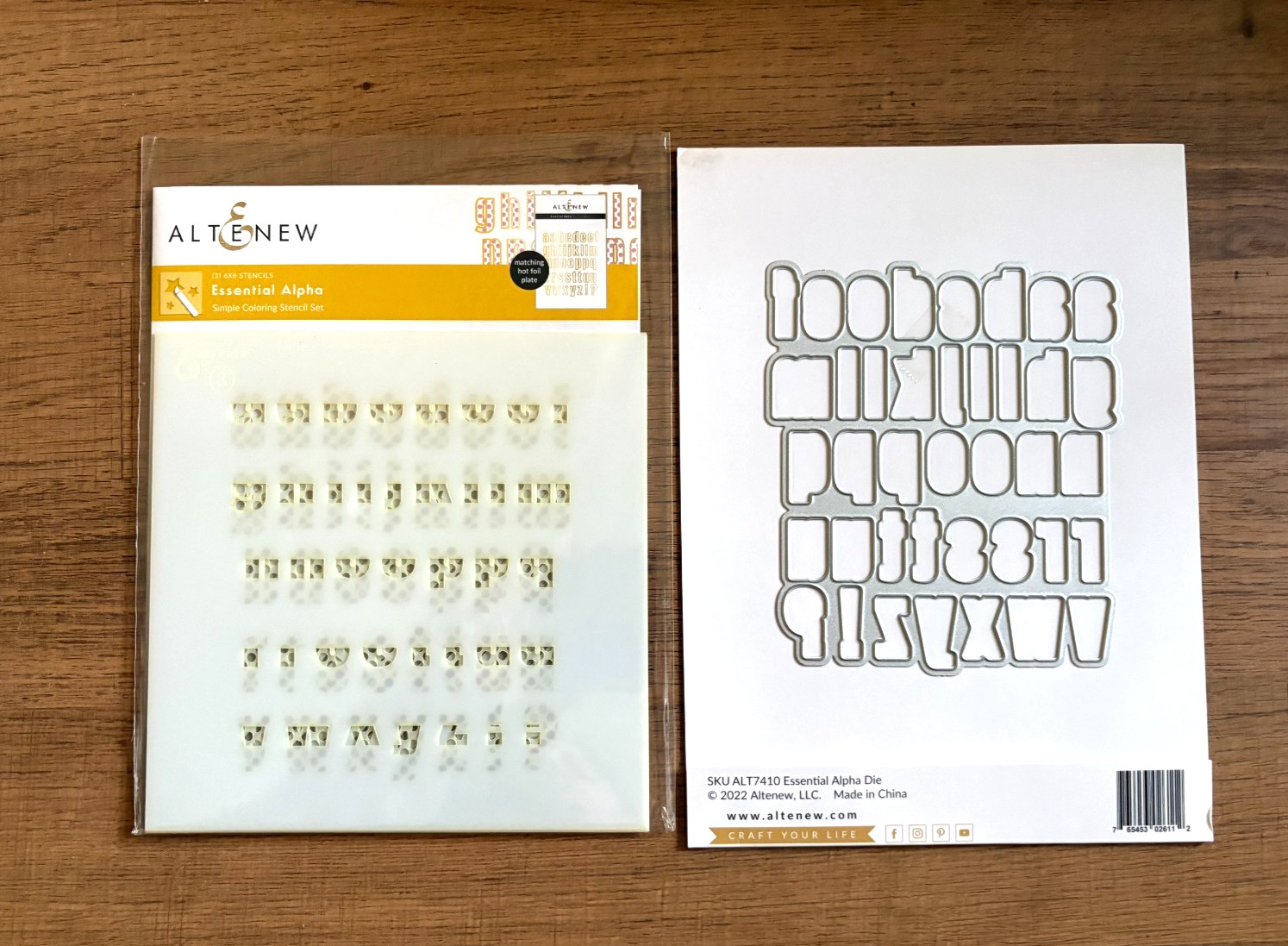 Altenew "Essential Alpha" stencil and dies set