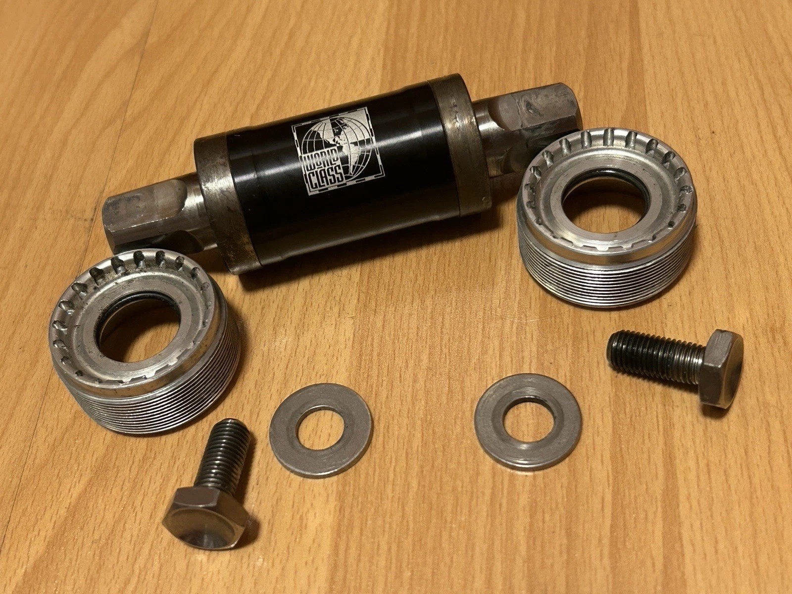 World Class Titanium Bottom Bracket 70 x 102 Italian Square Taper Ti ITA 90s VTG