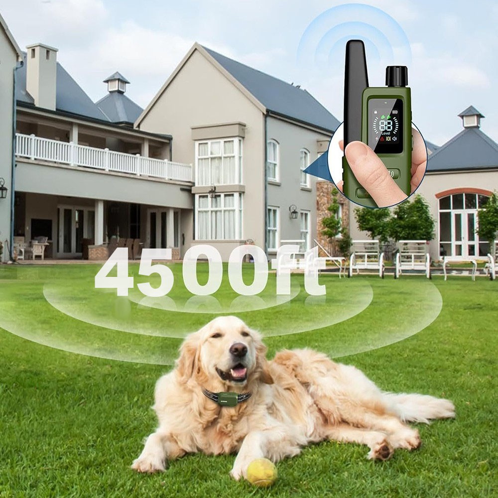Dogs Shock Collar 4500FT Dog Training Collar with Remote Waterproof Rechargeable