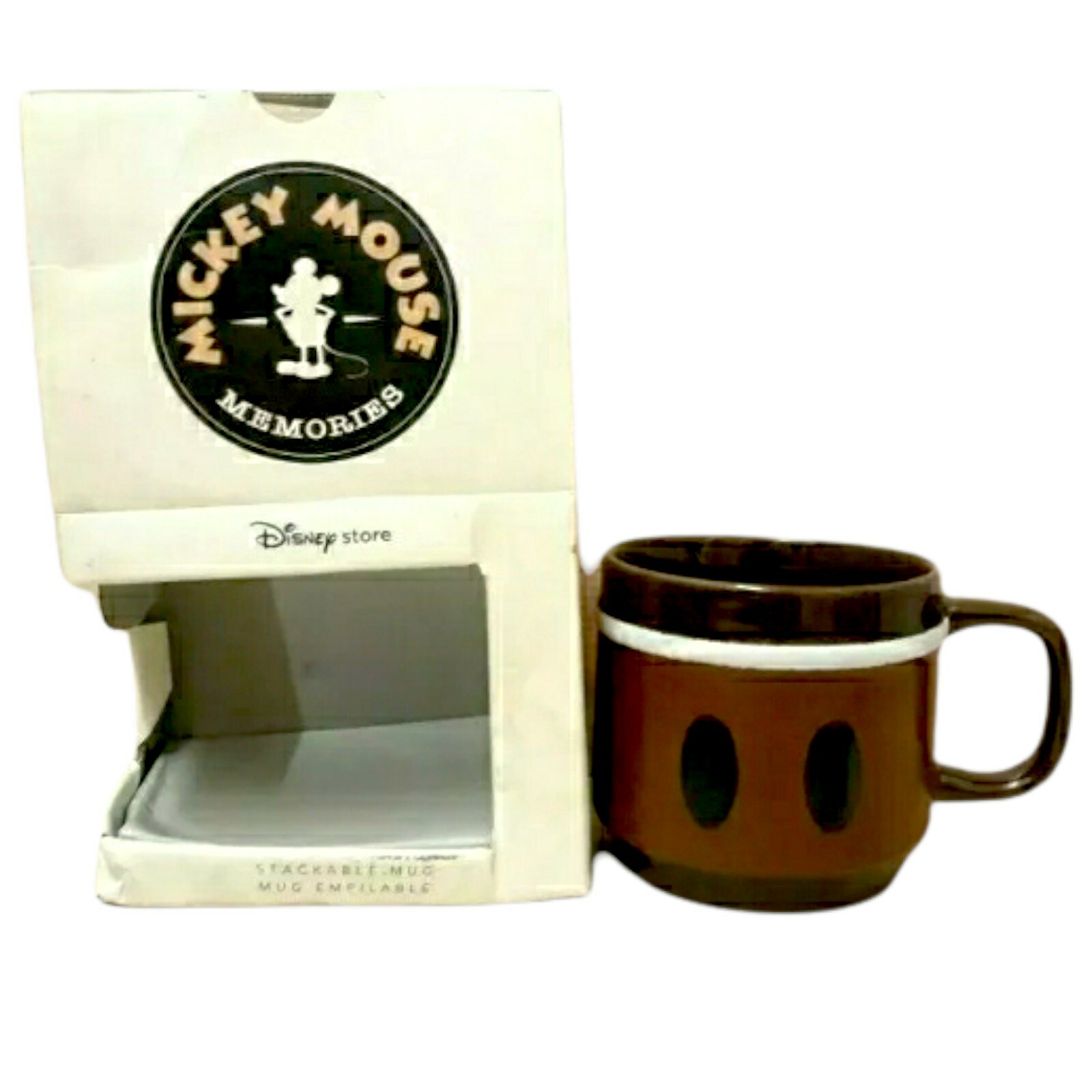 Mickey mouse brown disney atore stackable mug new other